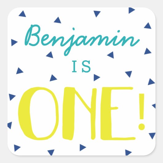 Stickers Triangle Confetti 1er Anniversaire (Devant)