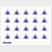 Stickers triangle KNIT LIGNE BLEUE + Initiale II (Feuille)