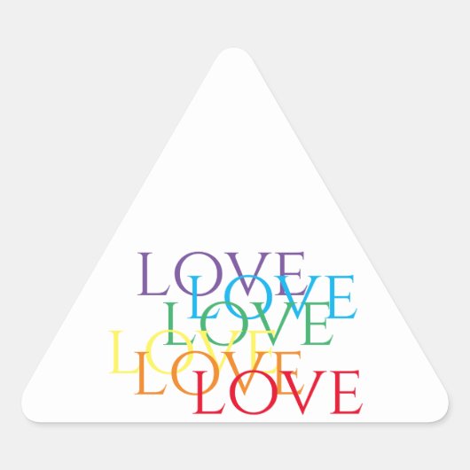 Stickers Triangle LOVE RAINBOVE (Devant)