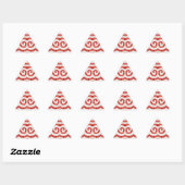 Stickers triangle MOSAÏQUE ROUGE (Feuille)