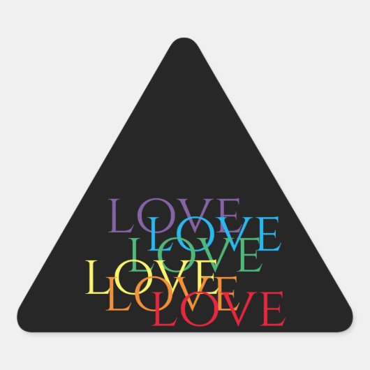 Stickers Triangle RAINBOW LOVE II (Devant)