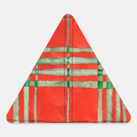 Stickers triangle ROUGE SCOTT TARTAN (Devant)
