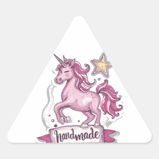 Stickers Triangle Unicorn et l'inscription (Devant)