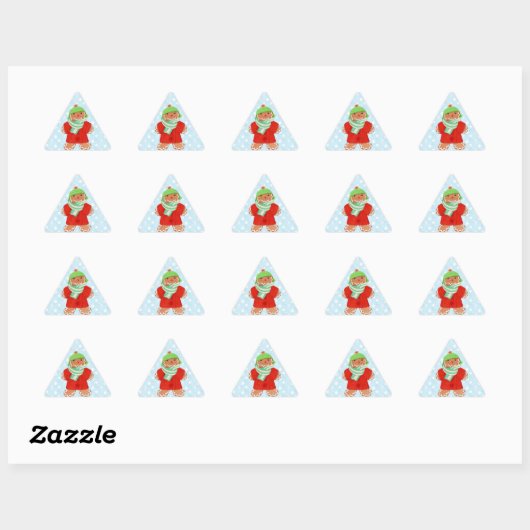Stickers triangle WOOLIE GINGERBREAD (Feuille)
