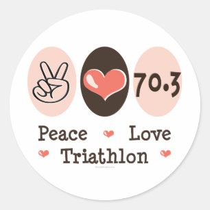 Stickers Triathlon Peace Love