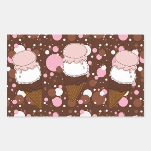 Stickers Trio de glace napolitaine à 3 crèmes poin