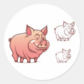 Stickers Trois Cochons (Devant)