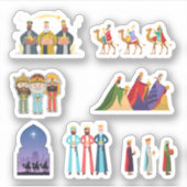 Stickers trois hommes sages (Devant)