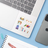 Stickers trois hommes sages (Ordinateur portable avec iPhone)