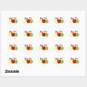 Stickers Trois Pommes (Feuille)
