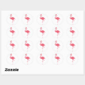 Stickers Tropical Flamant rose rose (Feuille)