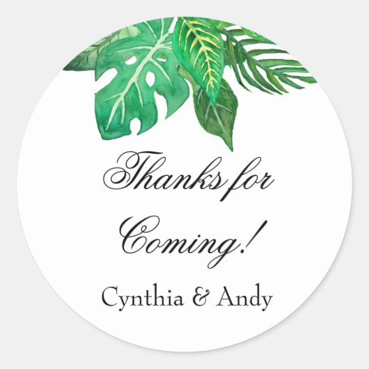 Stickers Tropical Jungle Favoriser | Autocollants (Devant)