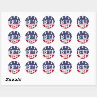 Stickers Trump 2024 Classic Round