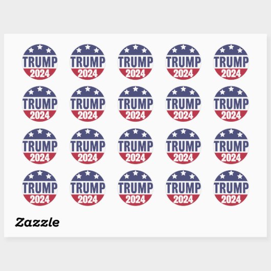 Stickers Trump 2024 Classic Round (Feuille)