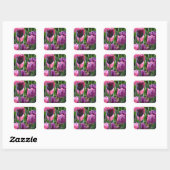 Stickers Tulipe rose et violet (Feuille)