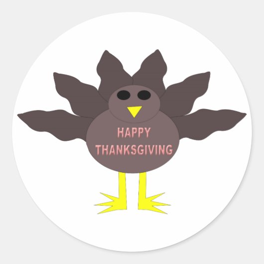 Stickers Turquie attrapés par Thanksgiving (Devant)