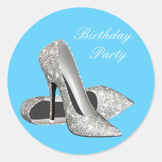 Stickers turquoise Blue High Heel Shoe (Devant)
