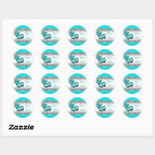 Stickers Turquoise Blue Masquerade Party (Feuille)