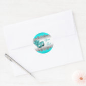 Stickers Turquoise Blue Masquerade Party (Enveloppe)