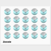 Stickers turquoise Blue Zebra Party Favoriser (Feuille)