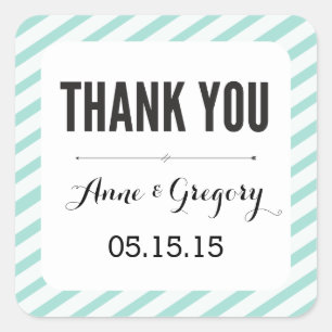 Stickers turquoise Carnival Stripes Merci Favorise