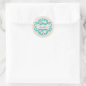Stickers turquoise Chic Damask (Sac)