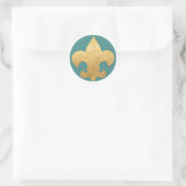 Stickers Turquoise & Gold Fleur De Lis (Sac)