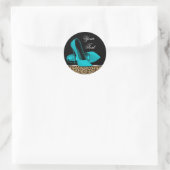 Stickers turquoise Leopard High Heel Chaussures (Sac)