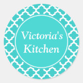 Stickers Turquoise personnalisés (Devant)