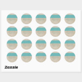 Stickers turquoise Rustique Mariage damassé (Feuille)