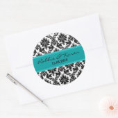 Stickers Turquoise Turquoise Noir 6 - 3 pouces (Enveloppe)
