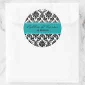Stickers Turquoise Turquoise Noir 6 - 3 pouces (Sac)