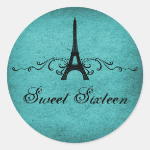 Stickers turquoise Vintage Français Flourish Sweet