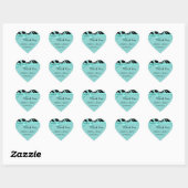 Stickers turquoise Zebra Et Merci Bow (Feuille)
