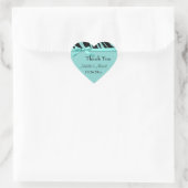 Stickers turquoise Zebra Et Merci Bow (Sac)