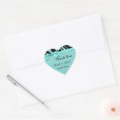 Stickers turquoise Zebra Et Merci Bow (Enveloppe)