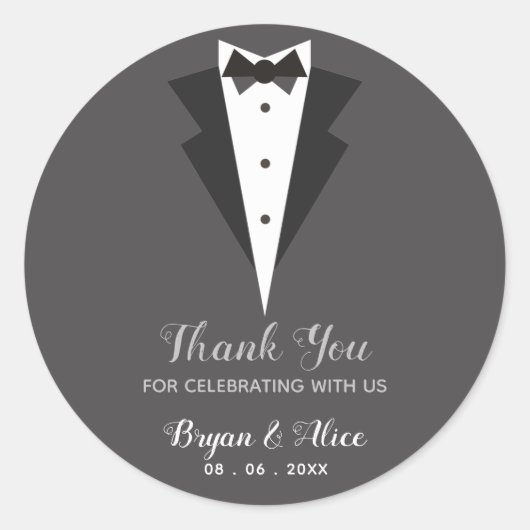 Stickers Tuxedo (Groomsmen de la chambre Mariage) (Devant)