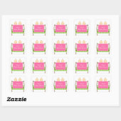 Stickers Twin Pink Crib (Feuille)