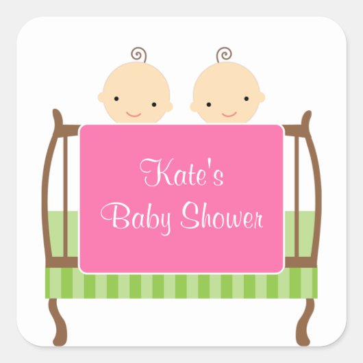 Stickers Twin Pink Crib (Devant)
