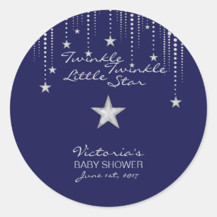 Stickers Twinkle Little Star - Bleu, Argent