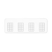 Stickers Ukulele Chord vide Graphique 4 Frets Gris (Devant)