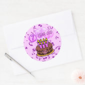Stickers Ultra mignon de gâteau d'anniversaire 7 a (Enveloppe)