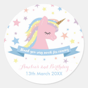 stickers Unicorn - Anniversaire