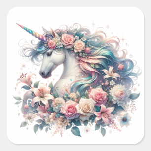 Stickers Unicorne aquarelle