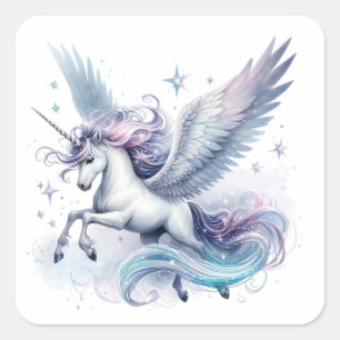 Stickers Unicorne aquarelle