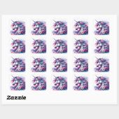 Stickers Unicorne aquarelle (Feuille)