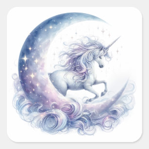 Stickers Unicorne aquarelle