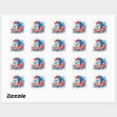 Stickers Unicorne aquarelle (Feuille)
