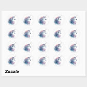 Stickers Unicorne aquarelle (Feuille)