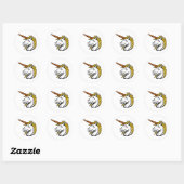 Stickers Unicorne en colère (Feuille)